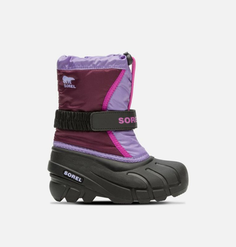 Sorel Childrens Flurry™ - Kids Snow Boots Purple/Black - 095782LFM